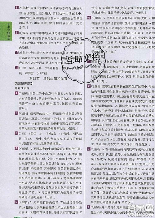 吉林人民出版社2020春尖子生学案八年级生物下册人教版答案 吉林人民出版社2020春尖子生学案八年级生物下册人教版答案