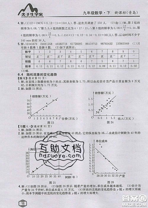 吉林人民出版社2020春尖子生学案九年级数学下册青岛版答案 吉林人民出版社2020春尖子生学案九年级数学下册青岛版答案