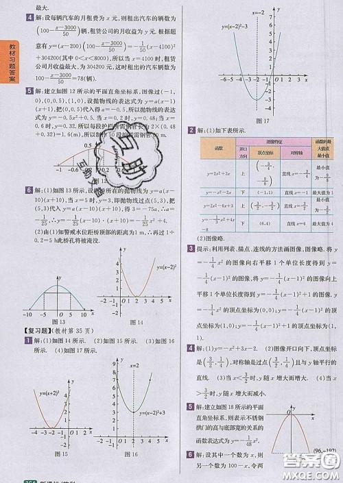 吉林人民出版社2020春尖子生学案九年级数学下册苏科版答案