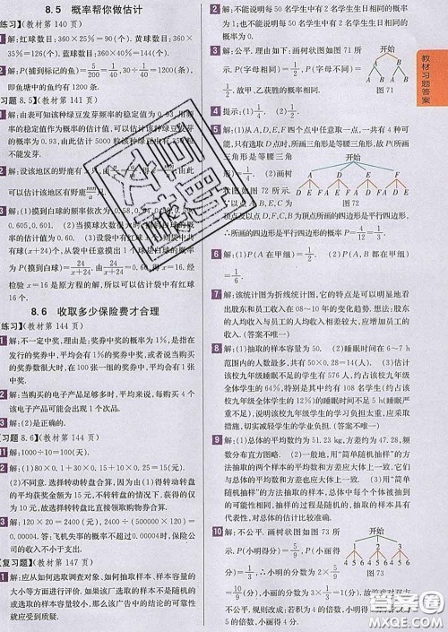 吉林人民出版社2020春尖子生学案九年级数学下册苏科版答案