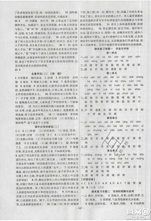 2020课堂导练1加5九年级语文册人教版答案 2020课堂导练1加5九年级语文册人教版答案