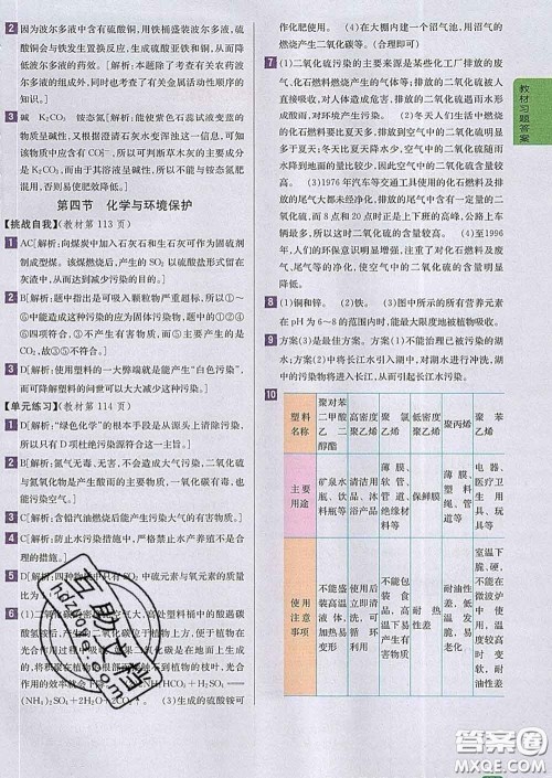 吉林人民出版社2020春尖子生学案九年级化学下册鲁教版答案 吉林人民出版社2020春尖子生学案九年级化学下册鲁教版答案