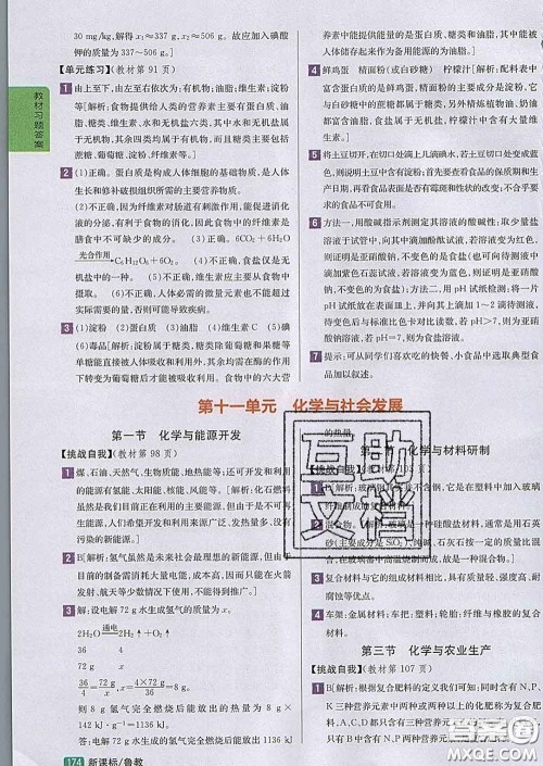 吉林人民出版社2020春尖子生学案九年级化学下册鲁教版答案
