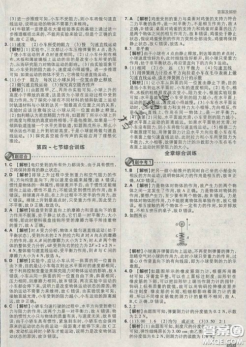 开明出版社2020春初中必刷题八年级物理下册北师版答案