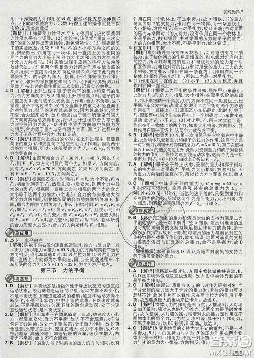 开明出版社2020春初中必刷题八年级物理下册沪科版答案 开明出版社2020春初中必刷题八年级物理下册沪科版答案