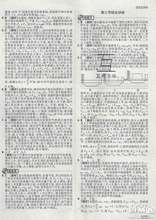 开明出版社2020春初中必刷题八年级物理下册沪科版答案 开明出版社2020春初中必刷题八年级物理下册沪科版答案