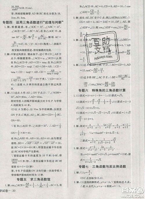 2020乐学课堂课时学讲练九年级化学下册人教版答案