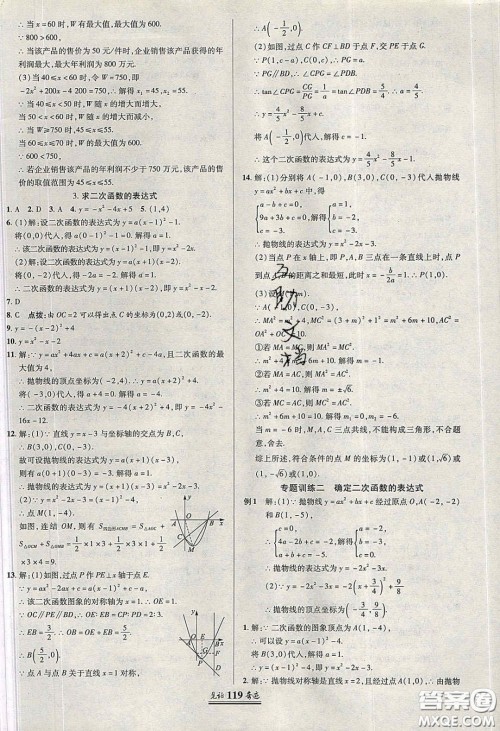 2020年见证奇迹英才学业设计与反馈九年级数学下册华师大版答案