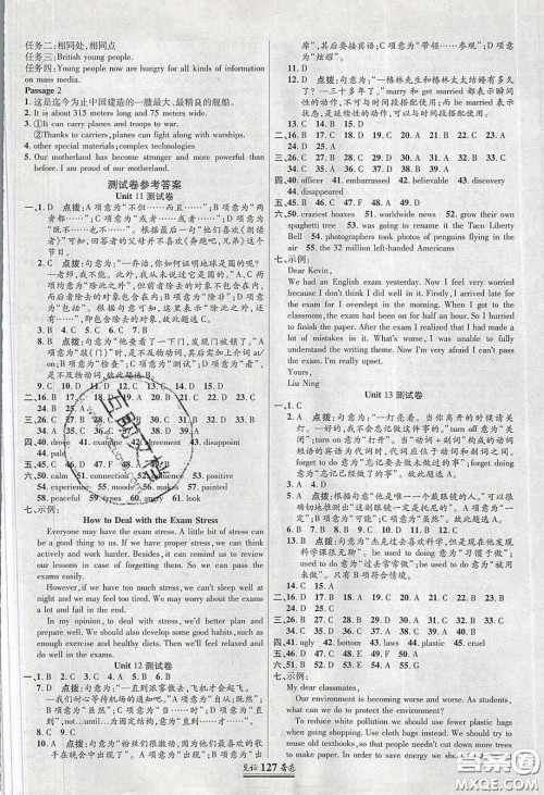 2020年见证奇迹英才学业设计与反馈九年级英语下册人教版答案