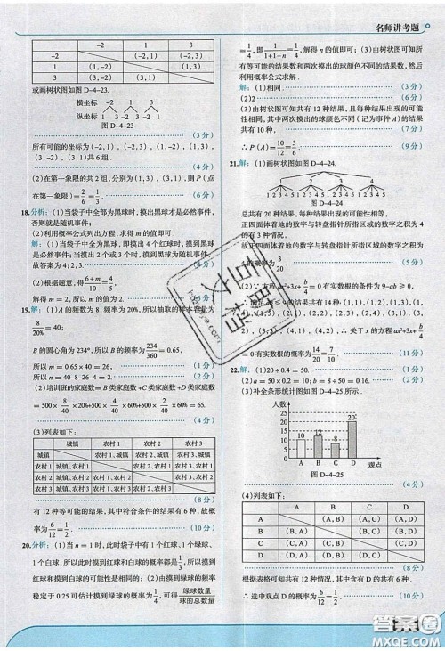 2020春走进中考考场九年级数学下册湘教版答案 2020春走进中考考场九年级数学下册湘教版答案