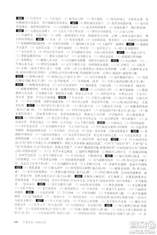 2020修订版百题大过关中考语文基础百题参考答案 2020修订版百题大过关中考语文基础百题参考答案