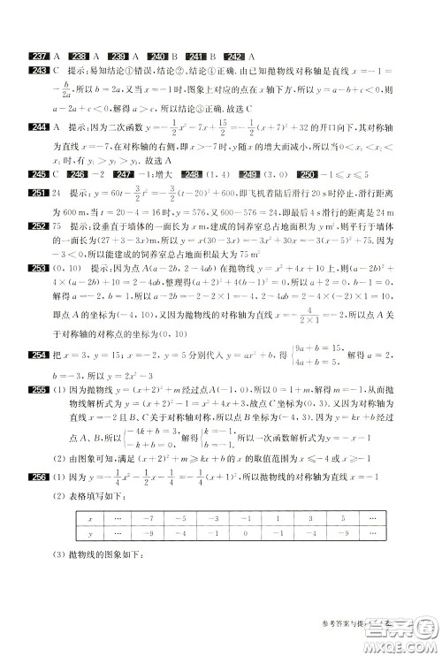 2020修订版百题大过关中考数学第一关基础题参考答案