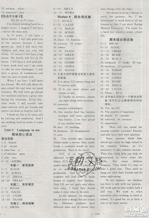 2020年351高效课堂导学案九年级英语下册外研版答案