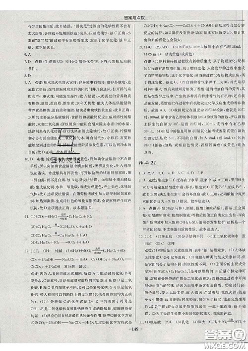 龙门书局2020新版启东中学作业本九年级化学下册人教版答案