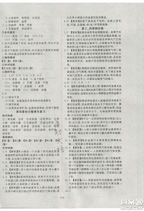 2020年351高效课堂导学案七年级生物下册济南版答案 2020年351高效课堂导学案七年级生物下册济南版答案