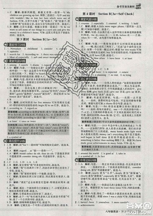 2020新版1加1轻巧夺冠优化训练八年级英语下册人教版答案