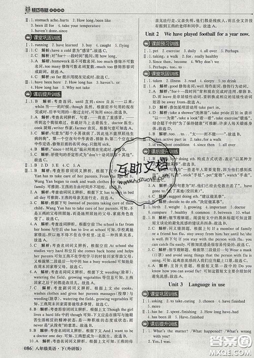 2020新版1加1轻巧夺冠优化训练八年级英语下册外研版答案 2020新版1加1轻巧夺冠优化训练八年级英语下册外研版答案