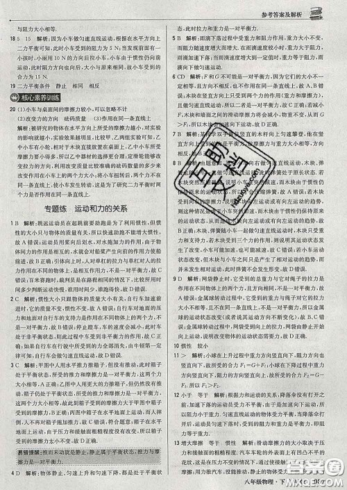 2020新版1加1轻巧夺冠优化训练八年级物理下册沪粤版答案 2020新版1加1轻巧夺冠优化训练八年级物理下册沪粤版答案