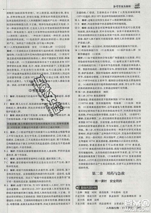 2020新版1加1轻巧夺冠优化训练八年级生物下册人教版答案 2020新版1加1轻巧夺冠优化训练八年级生物下册人教版答案