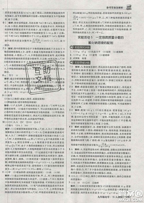 2020新版1加1轻巧夺冠优化训练九年级化学下册人教版答案 2020新版1加1轻巧夺冠优化训练九年级化学下册人教版答案