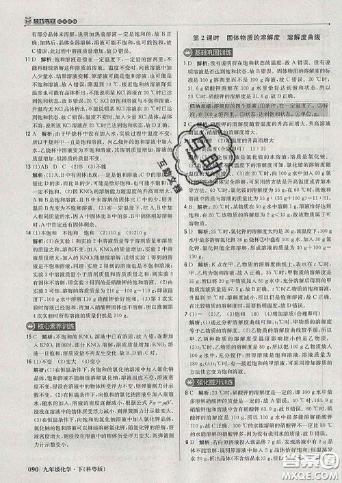 2020新版1加1轻巧夺冠优化训练九年级化学下册科粤版答案