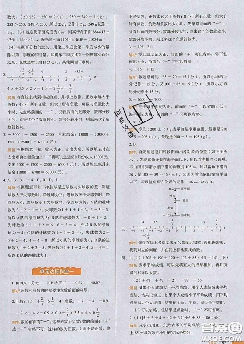 2020新版一本我爱写作业小学数学六年级下册人教版答案 2020新版一本我爱写作业小学数学六年级下册人教版答案