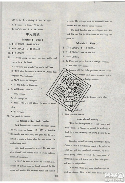 2020年53045模块式训练法九年级英语下册牛津版答案