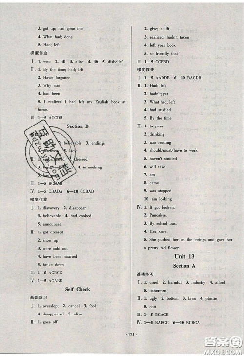 2020年53045模块式训练法九年级英语下册人教版答案