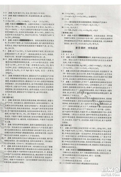 2020荣德基点拨训练九年级化学下册沪教版答案 2020荣德基点拨训练九年级化学下册沪教版答案