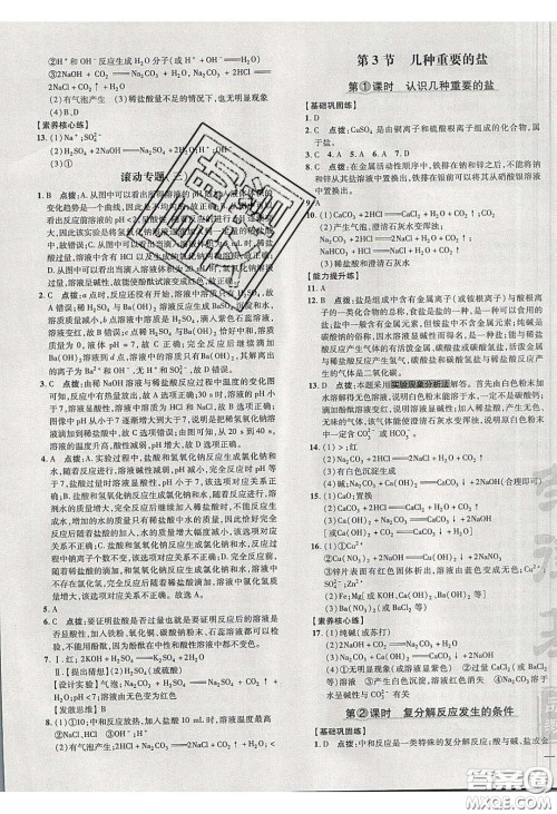 2020荣德基点拨训练九年级化学下册沪教版答案 2020荣德基点拨训练九年级化学下册沪教版答案