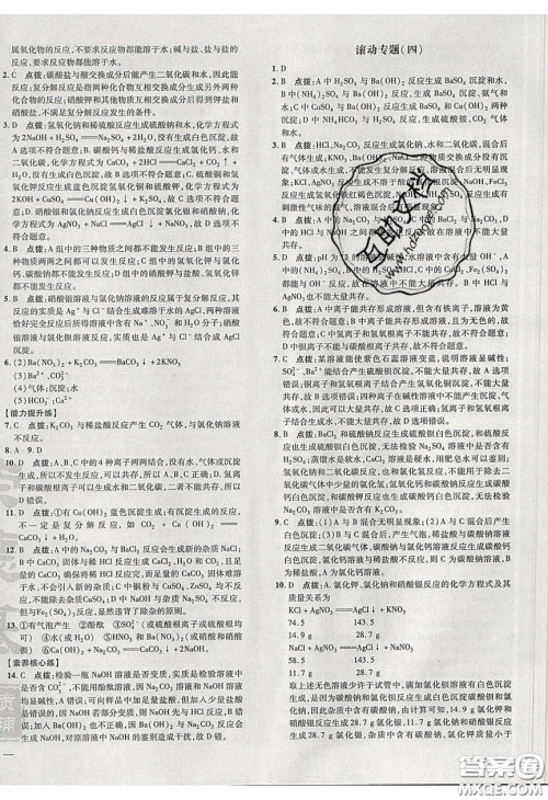 2020荣德基点拨训练九年级化学下册沪教版答案 2020荣德基点拨训练九年级化学下册沪教版答案