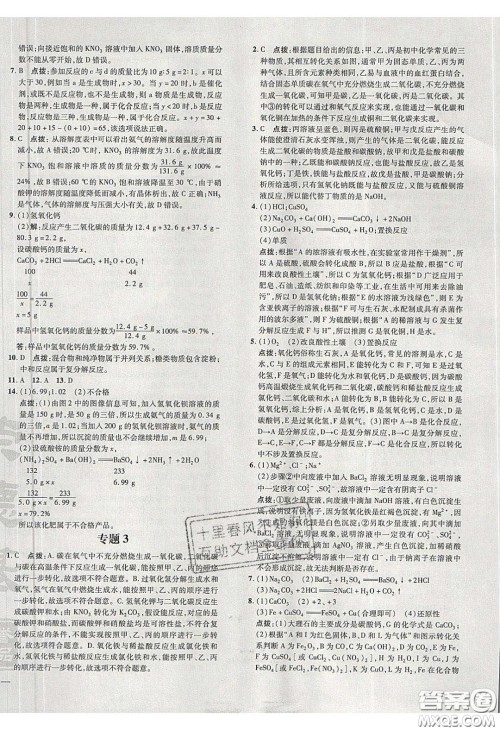 2020荣德基点拨训练九年级化学下册沪教版答案 2020荣德基点拨训练九年级化学下册沪教版答案