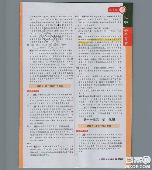 1加1轻巧夺冠课堂直播2020新版九年级化学下册人教版答案