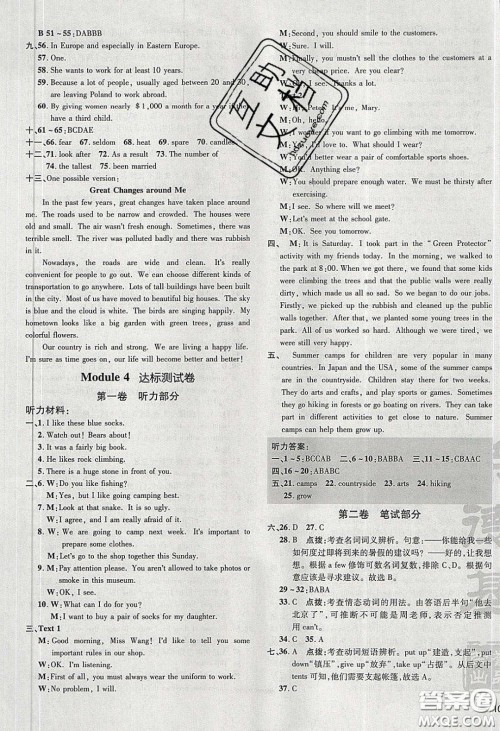 2020荣德基点拨训练九年级英语下册外研版答案 2020荣德基点拨训练九年级英语下册外研版答案