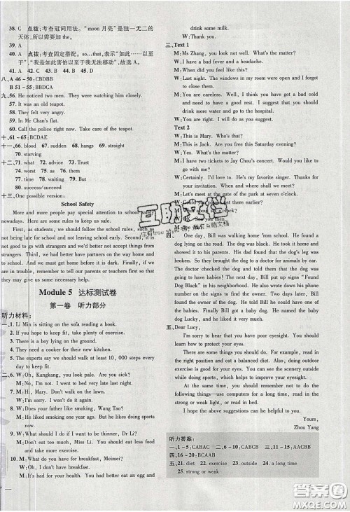 2020荣德基点拨训练九年级英语下册外研版答案 2020荣德基点拨训练九年级英语下册外研版答案