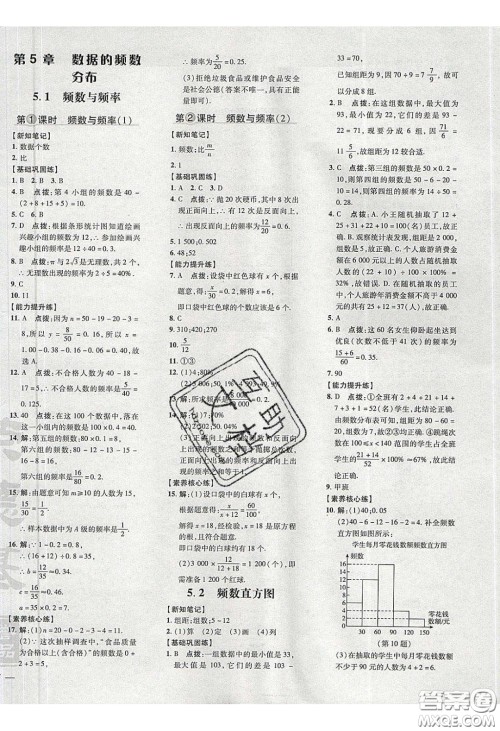2020荣德基点拨训练八年级数学下册湘教版答案