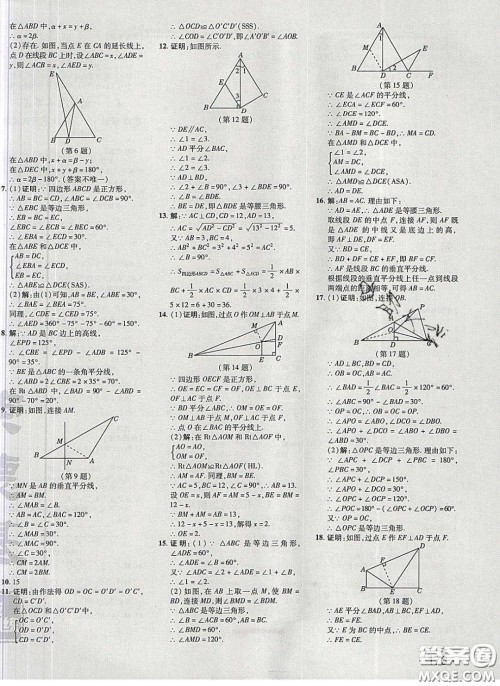 2020荣德基点拨训练八年级数学下册北师大版答案 2020荣德基点拨训练八年级数学下册北师大版答案