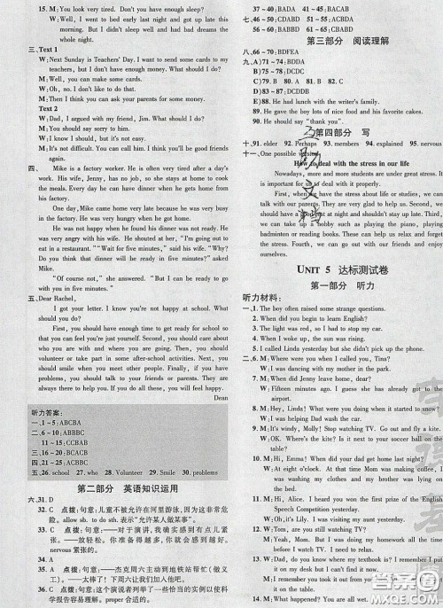 2020荣德基点拨训练八年级英语下册人教版安徽适用答案 2020荣德基点拨训练八年级英语下册人教版安徽适用答案