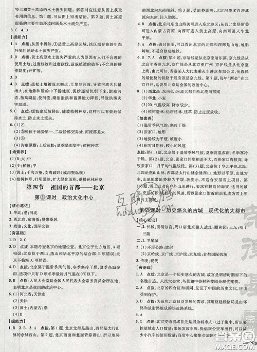 2020荣德基点拨训练八年级地理下册人教版答案 2020荣德基点拨训练八年级地理下册人教版答案