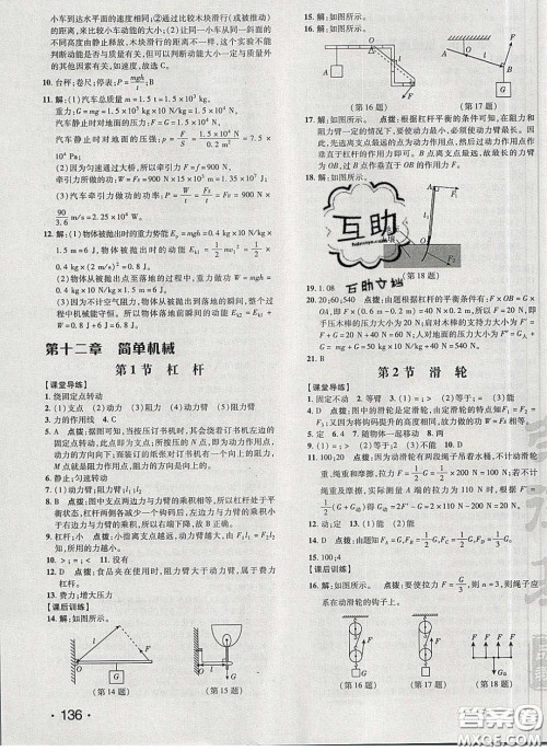 2020荣德基点拨训练八年级物理下册人教版答案