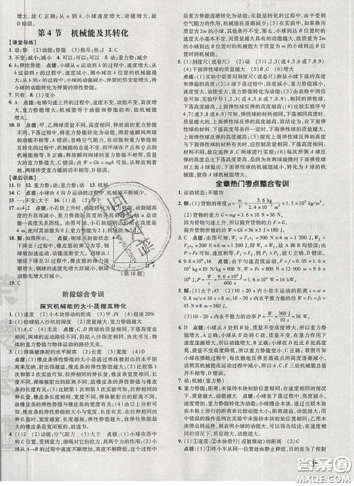 2020荣德基点拨训练八年级物理下册人教版答案