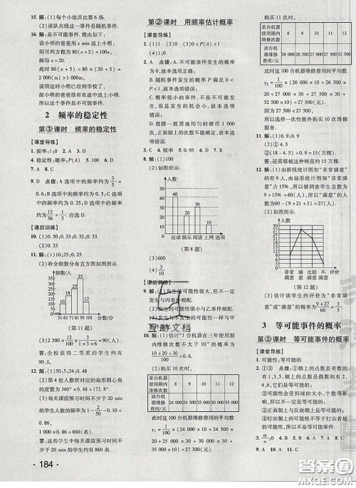 2020荣德基点拨训练七年级数学下册北师大版答案