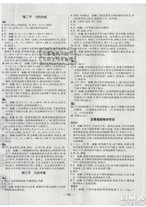2020春综合应用创新题典中点八年级物理下册沪科版答案 2020春综合应用创新题典中点八年级物理下册沪科版答案