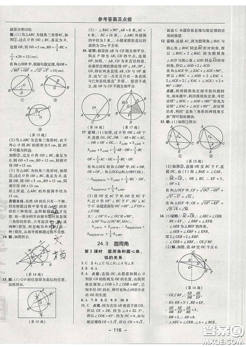 2020春综合应用创新题典中点九年级数学下册沪科版答案