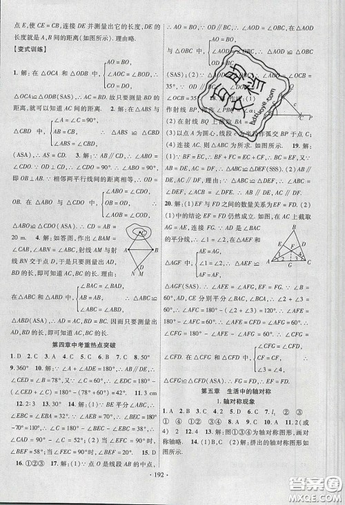 新疆文化出版社2020春课时掌控七年级数学下册北师大版答案