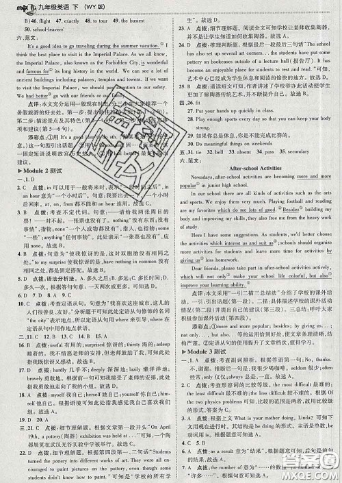 2020春综合应用创新题典中点九年级英语下册外研版答案 2020春综合应用创新题典中点九年级英语下册外研版答案