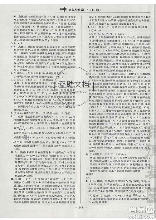 2020春综合应用创新题典中点九年级化学下册鲁教版答案