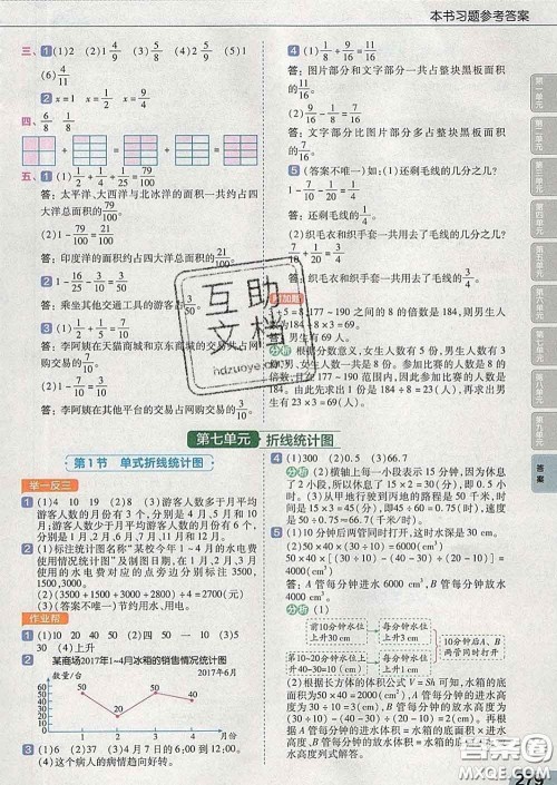 2020天星教育教材帮小学数学五年级下册人教版答案