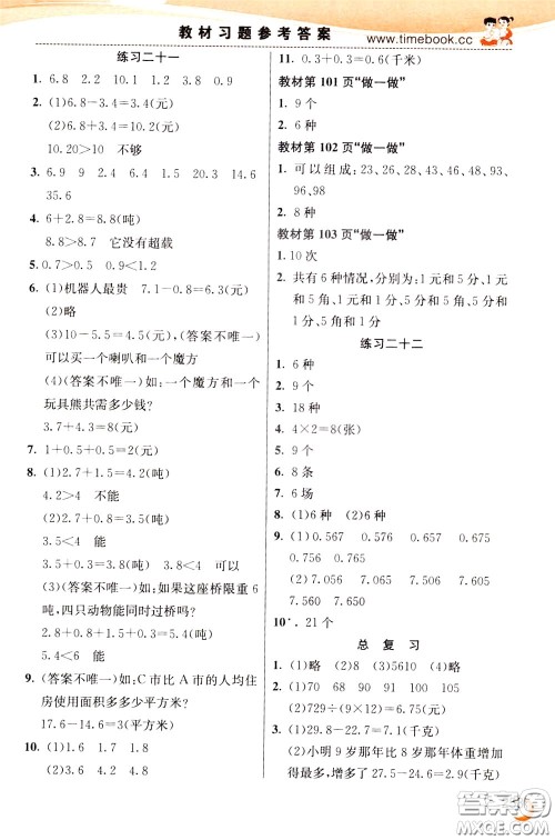 2020年小学创新一点通数学三年级下册人教版参考答案 2020年小学创新一点通数学三年级下册人教版参考答案
