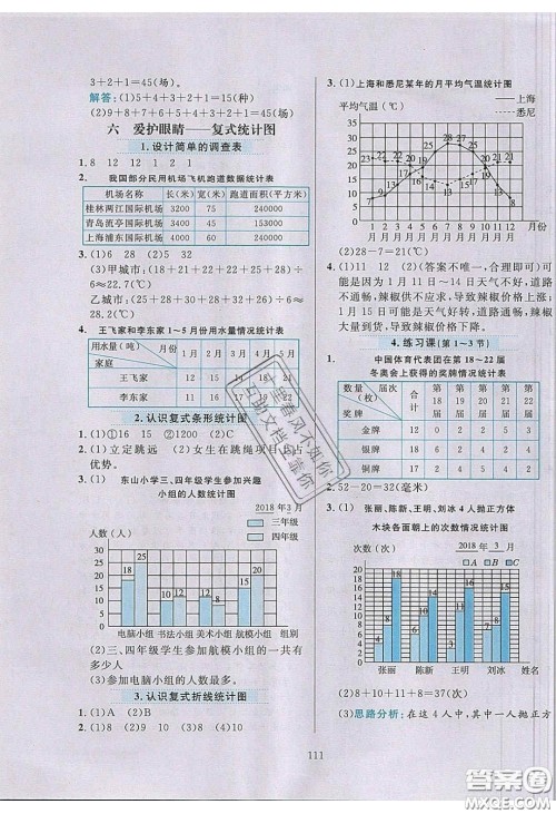 2020年小学教材全练五年级数学下册青岛版答案 2020年小学教材全练五年级数学下册青岛版答案